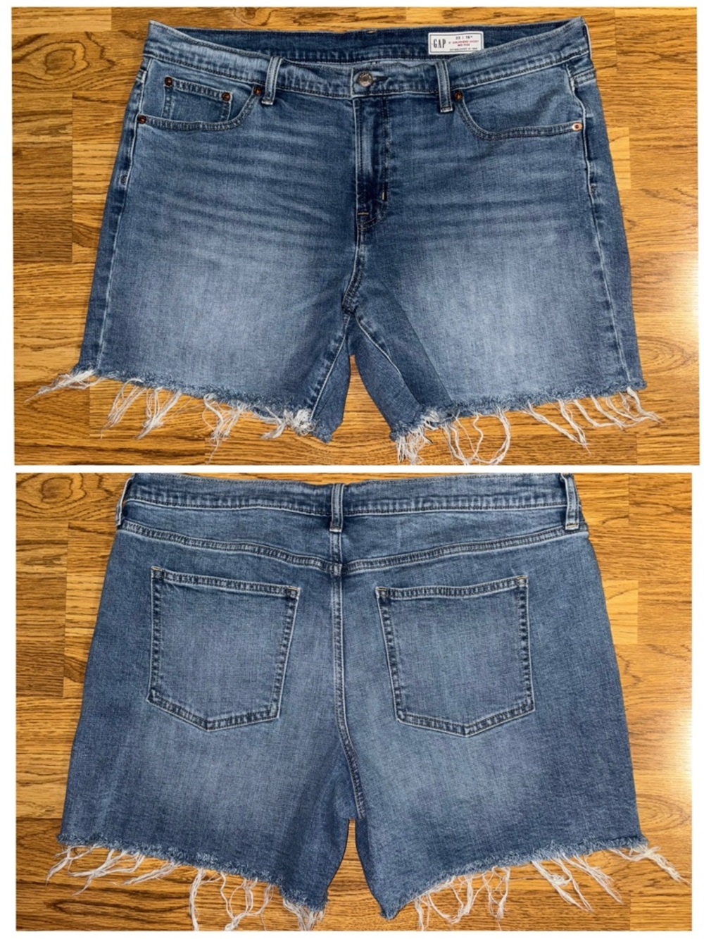 Gap 5 Inch Girlfriend Denim Shorts Women’s Size 16 Regular Waist 33 Mid Rise